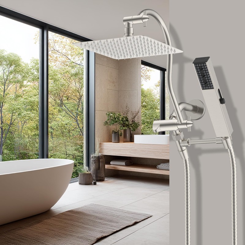 Hibbent All Metal cUPC Certified Shower Head, 8'' High Pressure