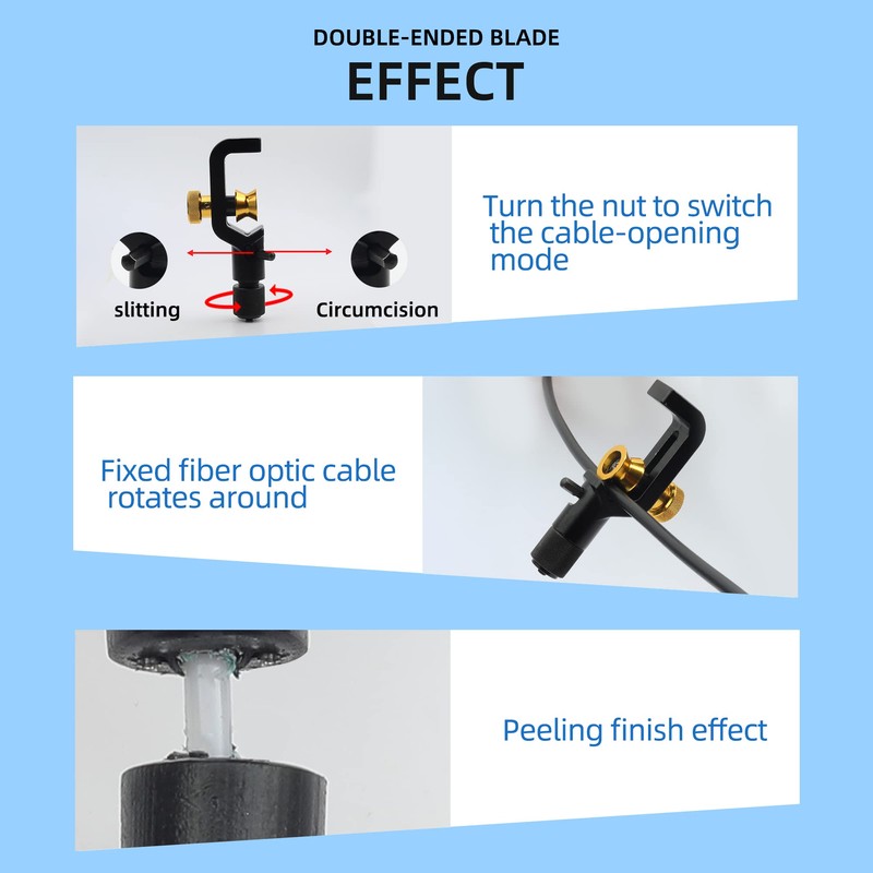 FTTH Transverse Armoured Cable Stripping Knife 8-28mm Fiber Optic Cable