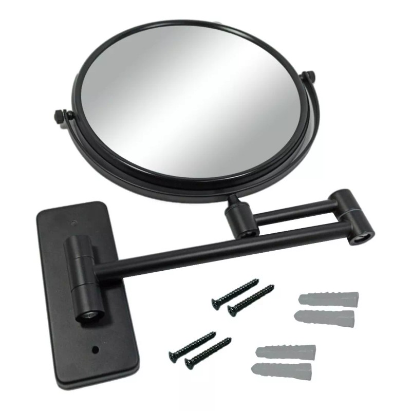 Vaper Espejo Vanidad Doble Cara Metálico 8 Pul. Negro