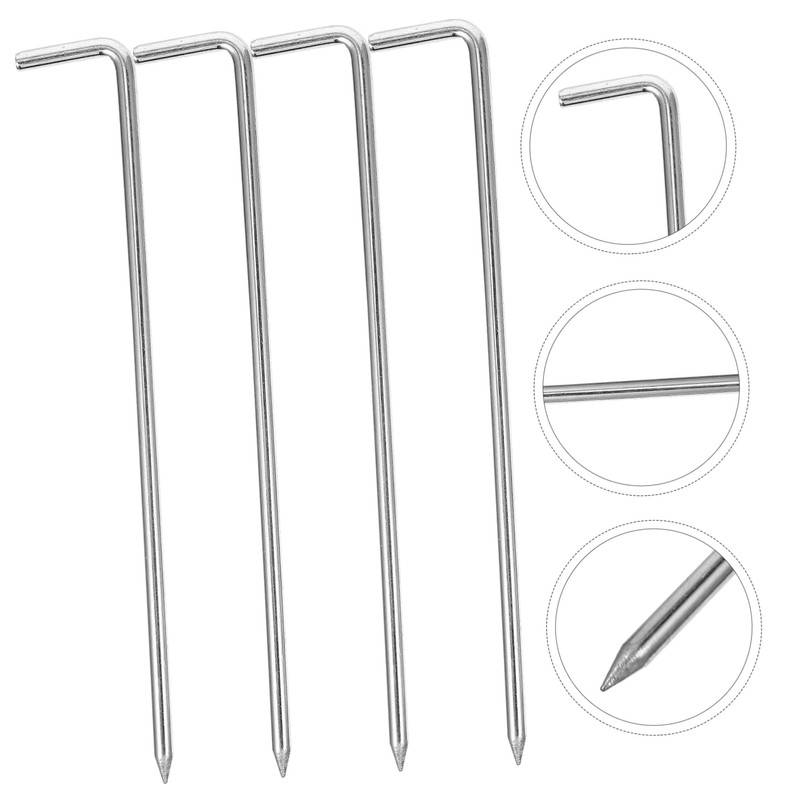Generic 10pcs Heavy Duty Metal Tent Stakes Durable Galvanized Camping