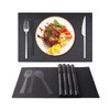 ASYOUWISH Set of 6 PVC Kitchen Table Place Mats, Non-Slip
