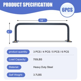 Zwinz 6-Rung Window Well Ladder, Heavy Duty Steel Basement Egress Ladder, Adjustable Wall Muonted Ladder for Home Safety, Multi-Purpose Rv Ladder,700LBS