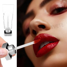 TVETE Lip Gloss Container, Lipgloss Tube, Empty Lipstick Tube, Set of 6, Lip Gloss Refill Container, Transparent Empty Tube, Transparent Refill Container, Plastic Lip Gloss Making Accessories, DIY