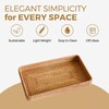 KALEKAIL Rattan Serving Tray, Woven Wicker Rectangle Tray Shallow Basket