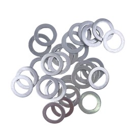 50PCS Aluminum Crush Washers Car Flat Sealing Gaskets Oil Sump Plug Washer Drain Plug Gaskets Plate Rings 20mm OD 14mm ID 1.5mm Thickness，Aluminum Crush Washer for Oil Change