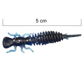 SEABUZZ Rubber Fish Fishing Lure Set Larva 5 Pieces x 50 mm - Rubber Bait for Trout & Pike & Zander - Catfish & Perch Artificial Bait - Predatory Fish Fishing Set - Freshwater and Saltwater Fishing