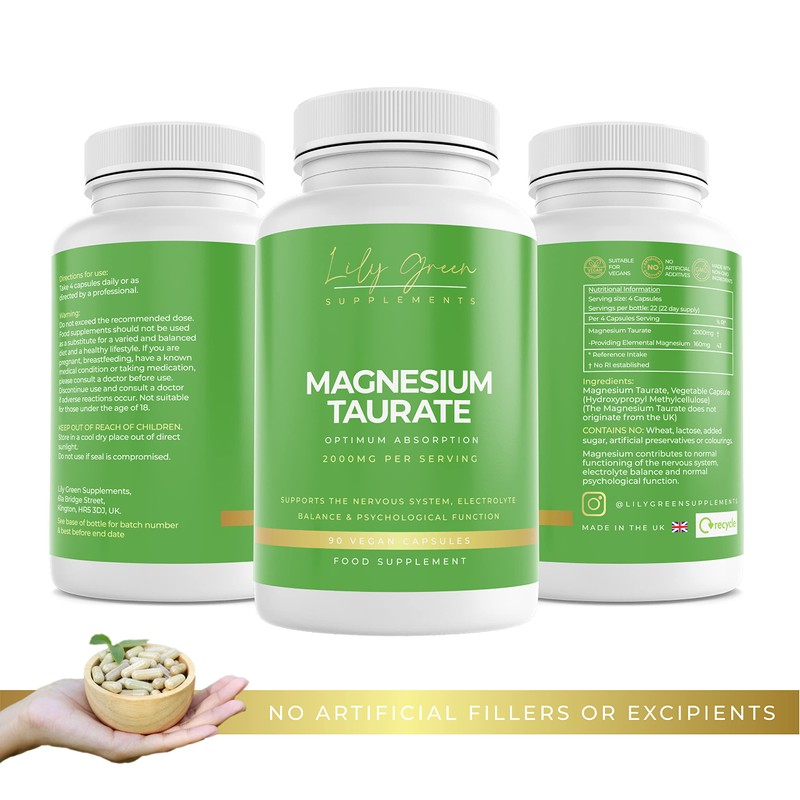 Lily Green | Magnesium Taurate 2000mg per Serving | 90