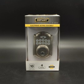 Defiant Electronic Keypad Deadbolt Lock Entry Door Keyless Entry Satin Nickel (Sealed)