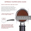 SANTOW 51mm Espresso Tamper, Barista Coffee Tamper with Flat Stainless
