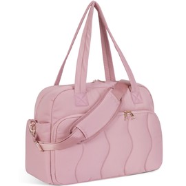 Wandering Nature Personal Item Travel Bag, Small Duffle Bag for Women with Wet Pocket & 14'' Laptop Compartment, Lightweight Carry on Weekender Duffel, Wave pattern