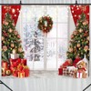 Printspree Christmas Window Backdrop 10x12ft | Snowy Winter Wonderland with