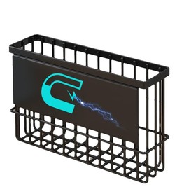 NFASHIONSO Magnetic Refrigerator Storage Basket,Metal Condiment Shelf Rack for Kitchen Organization and Storage