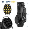 Golf Stand Bag 14 Way Top Dividers– Durable Golf Bag
