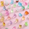 EDLMKM 120 Pcs Luminous Mini Resin Animals, Mini Resin Ducks,