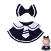 Lyreh Doll Clothes Set, Cute Navy Plush Outfit with Bow