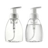 2 dispenser di sapone ovali vuoti da 250 ml, in