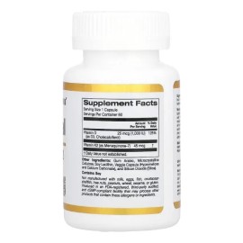 California Gold Nutrition Liposomal K2+ D3, 60caps Sabor Sin Sabor