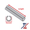 1/8" Diameter x 9/16" Long Roll Pin / Spring Pin