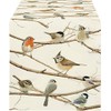 APELT Table Runner Winter World Cotton Birds Size 46 x