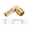 sourcing map Brass Barb Hose Fitting, 90 Degree Elbow 10mm