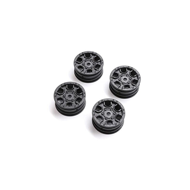 Axial 1.0 Ford Bronco Wheel, Black (4): SCX24, AXI40006