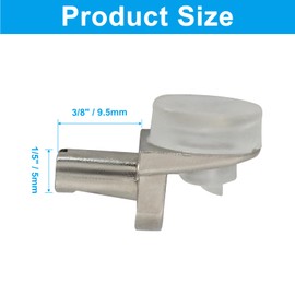 LifCratms 30 Pcs 1/5 Inch 5mm Shelf Pins, Metal Shelf Pegs with Suction Cup, Shelf Support Peg for Support Bookshelf Cupboard Bookcase Adjustable Wood Glass