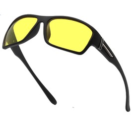 mincl Full lens Polarized Reading Sunglasses for Men Driving Running Sports Reader Square UV Protection Style Unisex (night vision, 2.5x)