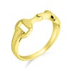 Bling Jewelry Double Horse Bit Band Equestrian Gold Plated Silver