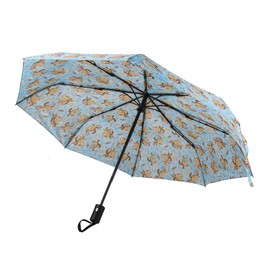 ECO CHIC Automatic Umbrella Windproof Strong Compact Folding Travel Umbrella (Sea Turtles Blue)