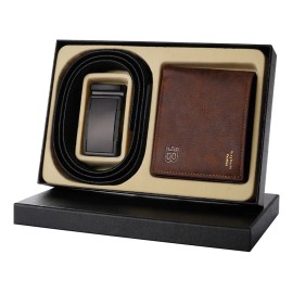 Set Regalo Hombre Cartera Cinturón Cuero Regalo Día Del Padre