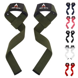 Alpha Sports Lifting Strap for Heavy weightlifting, Gym workout, Deadlifting and powerlifting strap with comfortable neoprene padding along with 23 inch cotton, durable deadlifting strap for men and