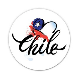 Chile - 3" Vinyl Sticker - for Car Laptop I-Pad Phone Helmet Hard Hat - Waterproof Decal