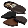 Men's Pigskin Leather Coin Purse Compact Horseshoe Mini Palm Size
