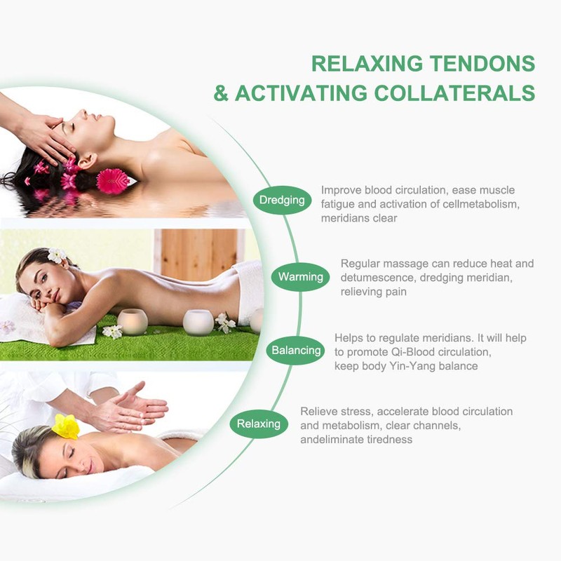 airogym Guasha Massage Tool，Natural Stone Gua Sha Board, 4PCS Guasha
