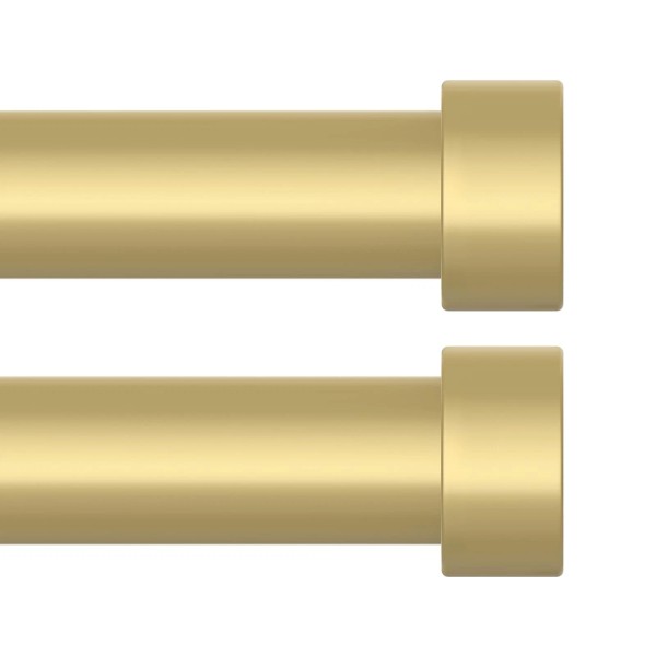 OLV 2 Pack Gold Curtain Rods for Windows 66 to