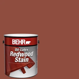 Behr 1 gal. Redwood Solid Color Oil-Latex Exterior Wood Stain