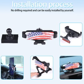 Lcojicep Car Phone Holder Compatible with Tacoma 2015 2016 2017 2018 2019 2020 2021 2022 2023 Car Phone Mount Tacoma Accessories, for All Mobile Phones (Style F)