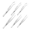 6 Piece Tweezers Pointed Stainless Steel Tweezers Set 14/16 cm