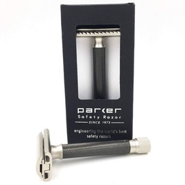 Parker safety razor Variant verstellbar schwarz + 5 Rasierklingen