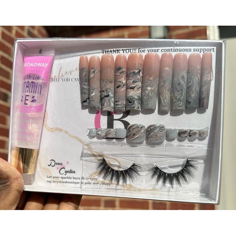 Gloria High Gloss Long-lasting press on nails - Size: L