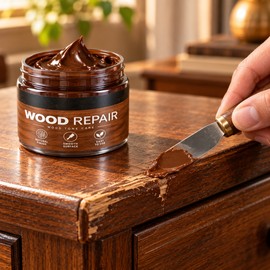 Wood Repair Paste for Furniture & Floors – 6 Color Options for Touching Up Scratches, Chips and Everyday Wood Surface Wear