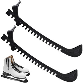 FiveMileBro 2 Pieces Ice Hockey Skate Skate Protectors Ice Skate Protectors Ice Skate Protectors Hockey Figure Skating Pads for Kids Adults (Black)