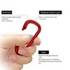 20 pcs Carabiner Clip Keychain 1.8" Aluminum D-Ring Spring Keychains