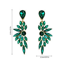 Crystal Earrings, Women's Earrings, Glitter Earrings, Crystal Wedding Earrings Jewellery Women Girls, Plastic, No Gemstone