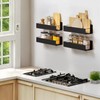 SYLLENHOD Spice Rack Wall Mount: 4 Packs Oversize Pantry Organization