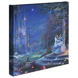 Thomas Kinkade Studios Cinderella Dancing in the Starlight 14 x 14 Gallery Wrapped Canvas