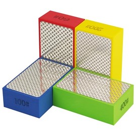 Diamond Polishing Pads Sanding Blocks - Cuttte 4pcs Diamond Sanding Sponge Pads Tile Tools 60#, 100#, 200#, 400# for Wood Ceramic Tile Glass Grinder