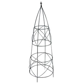 Panacea 89357 Circular Obelisk with Finial, Black, 36-Inch