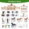kukifun Horse Stable Playset 40PCS, Farm Barn Toy with Rider