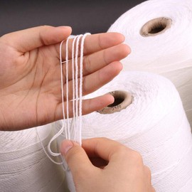 Cabilock Cotton Bakers Twine Fine Cotton String Food Safe 500M 0.8mm for Butchers Baking Tying Meat Sausage Pork Elbow Bacon Zongzi Gift Wrapping DIY Crafts 250g